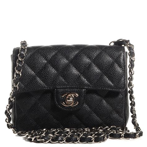 chanel square caviar bag|CHANEL Caviar Mini Square Flap Black.